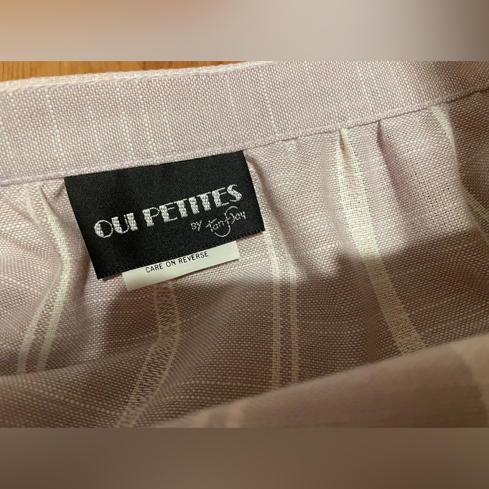 Vintage 80s Pastel Pink & Purple Striped A-Line Midi Skirt – Fits a size Small - Picture 7 of 10